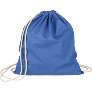 Oeko-Tex cotton (140 gsm) drawstring backpack Bridget, blue (Backpacks)