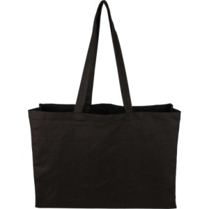 Oeko-Tex cotton (280 gsm) shopping bag Hugh, black (Shopping bags)