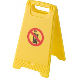 ABS warning sign Elora, yellow (Office desk equipment)