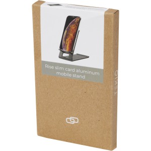 Rise slim aluminium phone stand, Solid black (Office desk equipment)