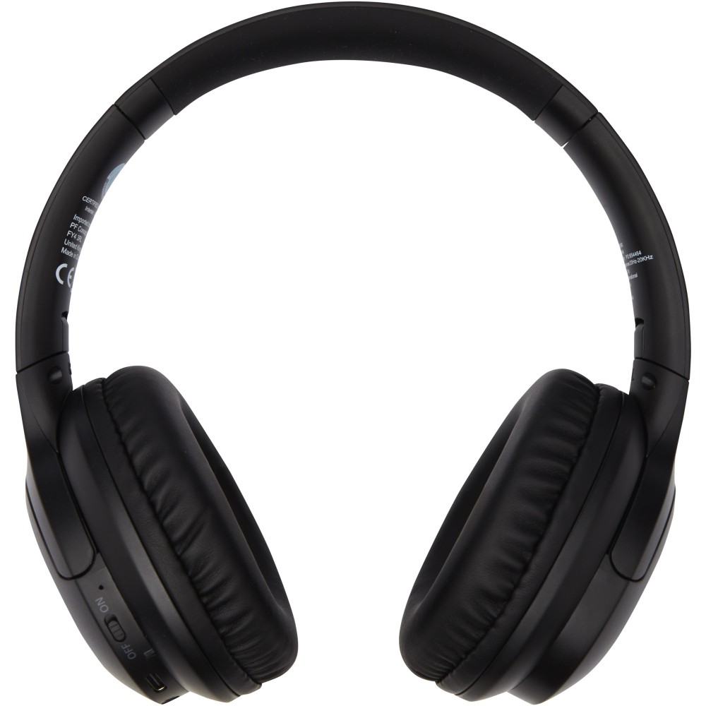 Loop Bluetooth(r)-Kopfhörer aus recyceltem Kunststoff, schwa (Ohrhörer, Kopfhörer)