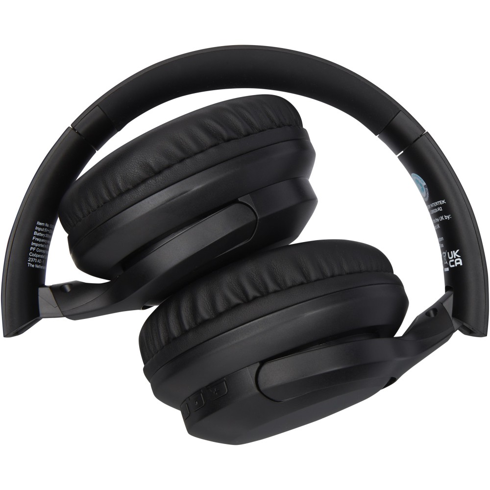 Loop Bluetooth(r)-Kopfhörer aus recyceltem Kunststoff, schwa (Ohrhörer, Kopfhörer)