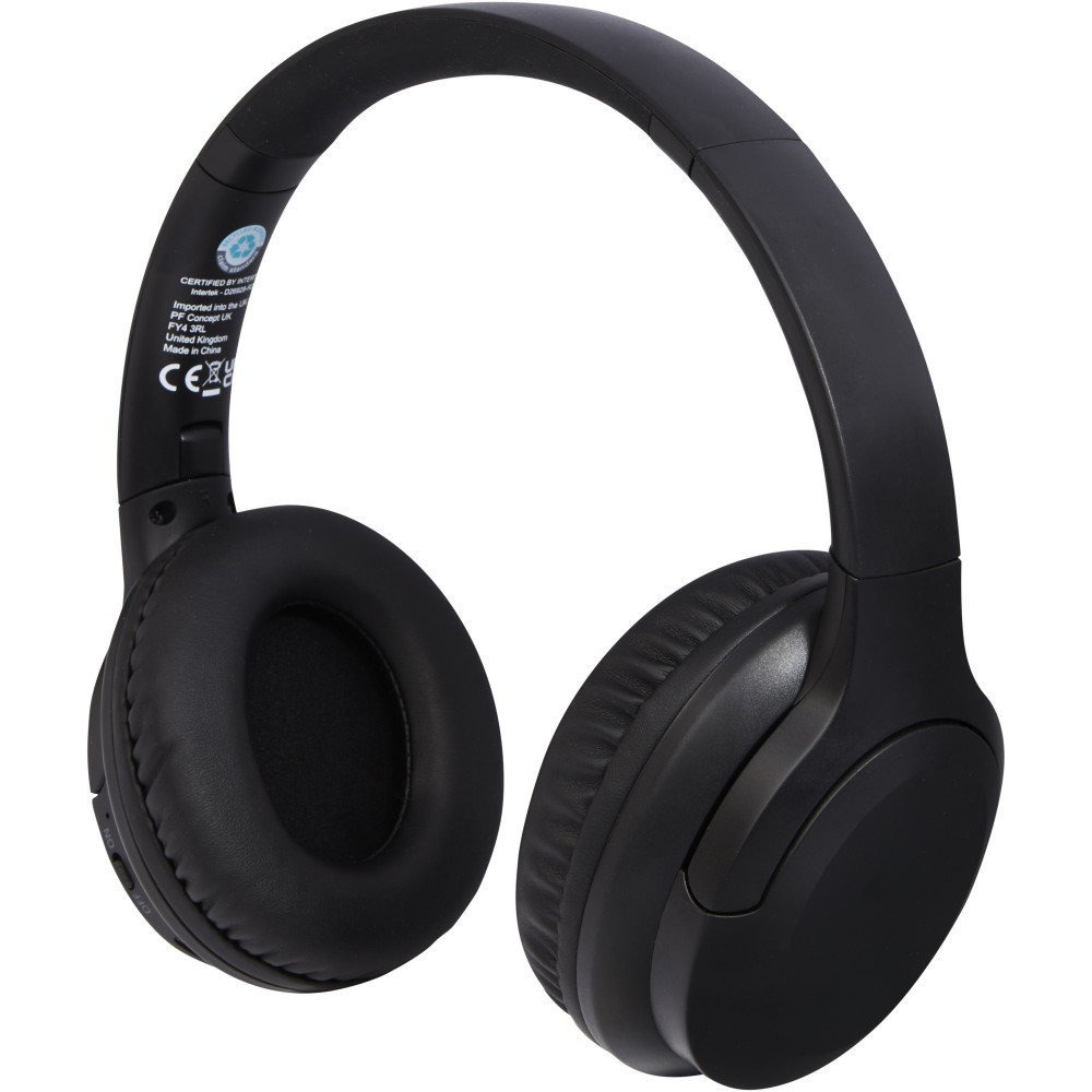 Loop Bluetooth(r)-Kopfhörer aus recyceltem Kunststoff, schwa (Ohrhörer, Kopfhörer)