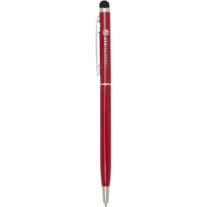 Ore aluminium ballpoint pen with stylus (blue ink), Red (Metallic pen)