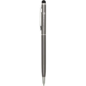 Ore aluminium ballpoint pen with stylus (blue ink), Titanium (Metallic pen)