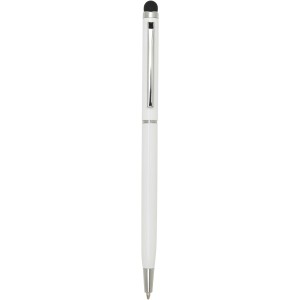 Ore aluminium ballpoint pen with stylus (blue ink), White <font size=1>[ENG]</font>