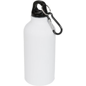 Oregon 400 ml matte sport bottle with carabiner, White (Sport bottles)