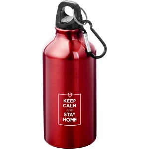 Oregon 400 ml sport bottle with carabiner, Red (Sport bottles)