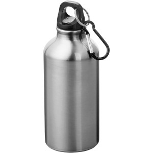 Oregon 400 ml sport bottle with carabiner, Silver (Sport bottles)