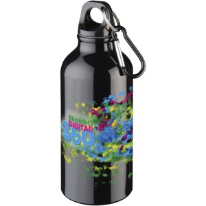 Oregon 400 ml sport bottle with carabiner, solid black (Sport bottles)