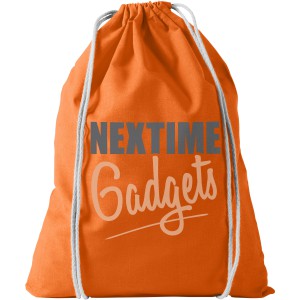 Oregon cotton drawstring backpack, Orange (Backpacks)