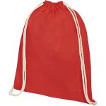 Oregon cotton drawstring backpack, Red (12011304)