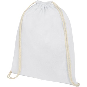 Oregon cotton drawstring backpack, White (Backpacks)