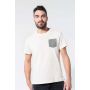 ORGANIC COTTON T-SHIRT WITH POCKET DETAIL, Grey Heather/Black