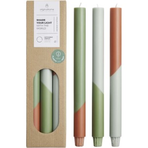 Originalhome Eden diagonal candles - set of 3, Heather green <font size=1>[ENG]</font>