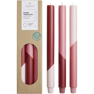 Originalhome Eden diagonal candles - set of 3, Red <font size=1>[ENG]</font>