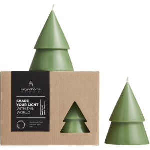 Originalhome Weihnachtsbaum Kerze M, 2er Set, heather grn