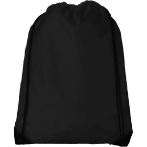 Oriole premium drawstring backpack, solid black (Backpacks)