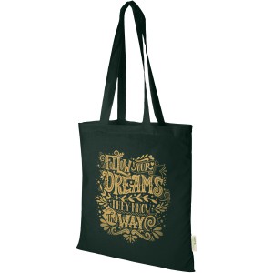 Orissa 140 g/m2 GOTS organic cotton tote bag 7L, Dark green (cotton bag)