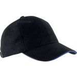 ORLANDO - 6 PANELS CAP, Black/Royal Blue, U (KP011BL/RO-U)