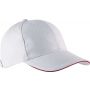 ORLANDO - 6 PANELS CAP, White/Red