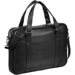 Oxford 15.6" slim laptop briefcase, solid black (12020100)