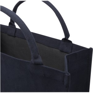 Page 500 g/m2 recycled book tote bag, Navy (Shopping bags)