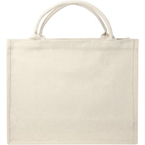 Page 500 g/m2 recycled book tote bag, Oatmeal (Shopping bags)