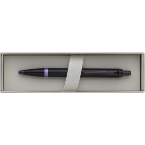 Parker IM Vibrant Rings PVD ballpoint pen, black/purple (Metallic pen)