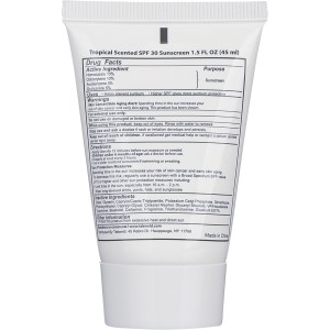 PE sunscreen tube Maelis, white (Krperpflegeprodukte)