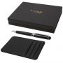 Encore ballpoint pen and wallet gift set, Solid black