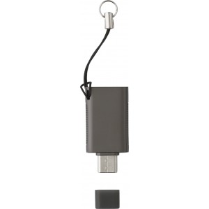 USB-Stick aus verzinkter Oberflche Ringelblume, stahlgrau