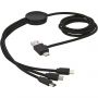 Gleam 5-in-1 light-up charging cable, Solid black