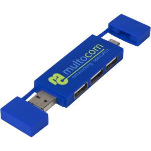 Mulan dual USB 2.0 hub, Royal blue (Eletronics cables, adapters)