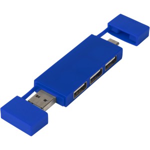 Mulan dual USB 2.0 hub, Royal blue (Eletronics cables, adapters)