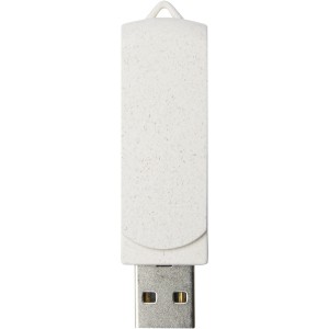 Rotate 4GB wheat straw USB flash drive, Beige (Pendrives)