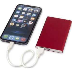 Pep 4000 mAh Type-C recycled aluminium power bank, Red (Powerbanks)