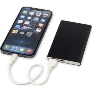 Pep 4000 mAh Type-C recycled aluminium power bank, Solid bla (Powerbanks)