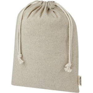 Pheebs 150 g/m2 GRS recycled cotton gift bag large 4L, Heather natural (Pouches, paper bags, carriers)