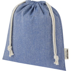 Pheebs 150 g/m2 GRS recycled cotton gift bag medium 1.5L, Heather blue (Backpacks)