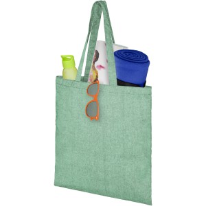 Pheebs 150 g/m2 recycled tote bag 7L, Heather green (cotton bag)