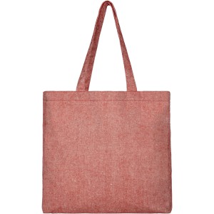 Pheebs 210 g/m2 recycled gusset tote bag, Heather red (cotton bag)