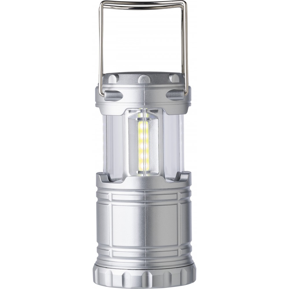 COB-Campinglampe aus ABS-Kunststoff Jordan, Silber (Picknick, Camping, Grillen)