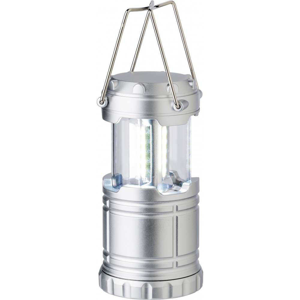 COB-Campinglampe aus ABS-Kunststoff Jordan, Silber (Picknick, Camping, Grillen)