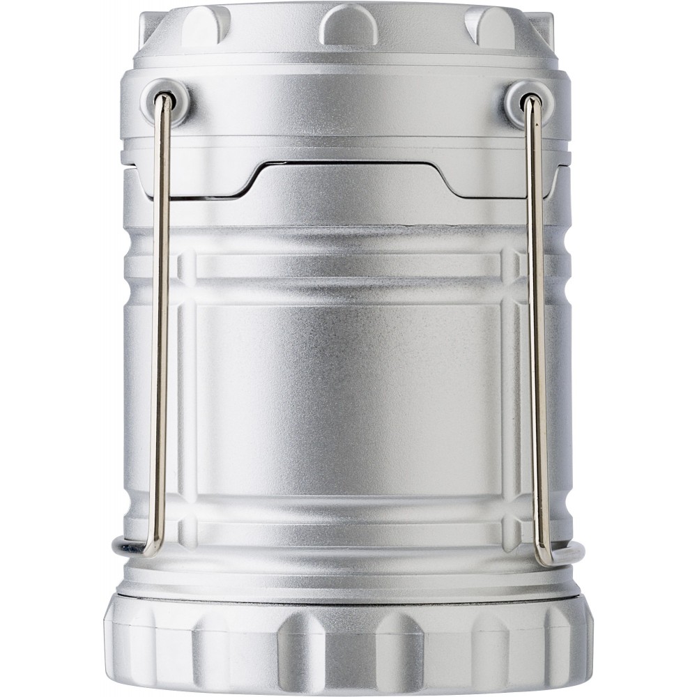 COB-Campinglampe aus ABS-Kunststoff Jordan, Silber (Picknick, Camping, Grillen)