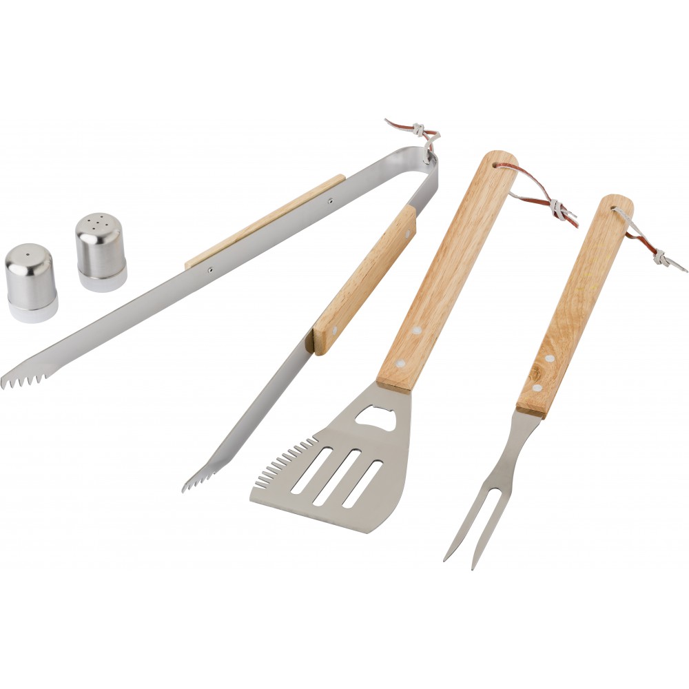 Grillset 'Extended', 6-tlg., Schwarz (Picknick, Camping, Grillen)