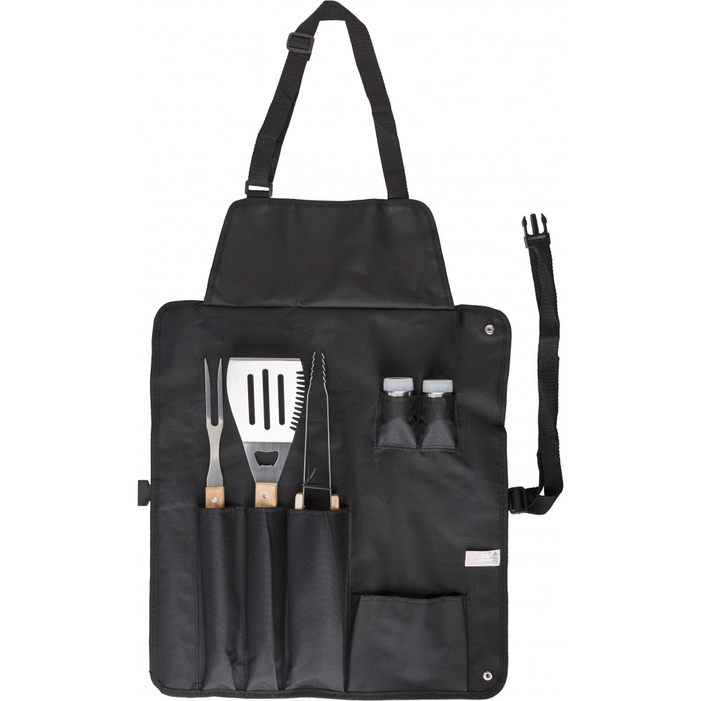 Grillset 'Extended', 6-tlg., Schwarz (Picknick, Camping, Grillen)