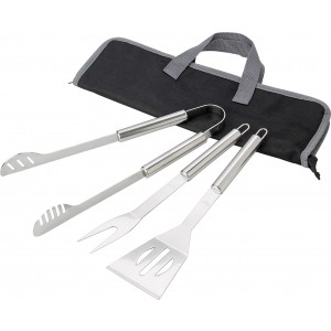 Stainless steel barbecue set Priscilla, silver (Picnic, camping, grill)