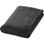 Bay extra soft coral fleece plaid blanket, solid black