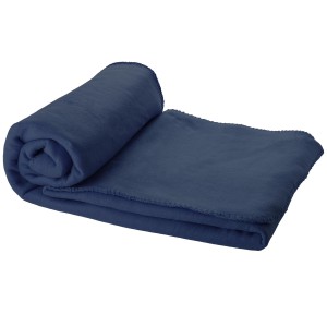 Huggy fleece blanket with drawstring carry pouch, Navy (Blanket)